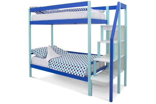 Двухъярусная кровать Svogen цвет мятно-синий (Бельмарко)